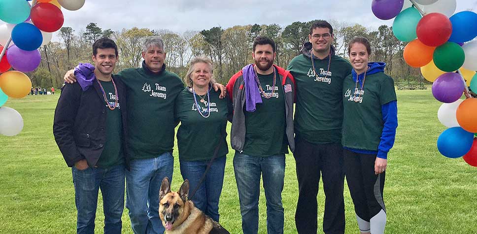 photo of the Walters family at the Suicide Awareness Walk